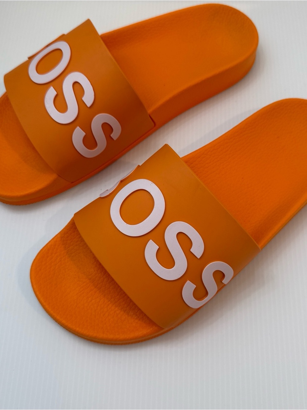 Boss Orange Slide Sandals with White Logo